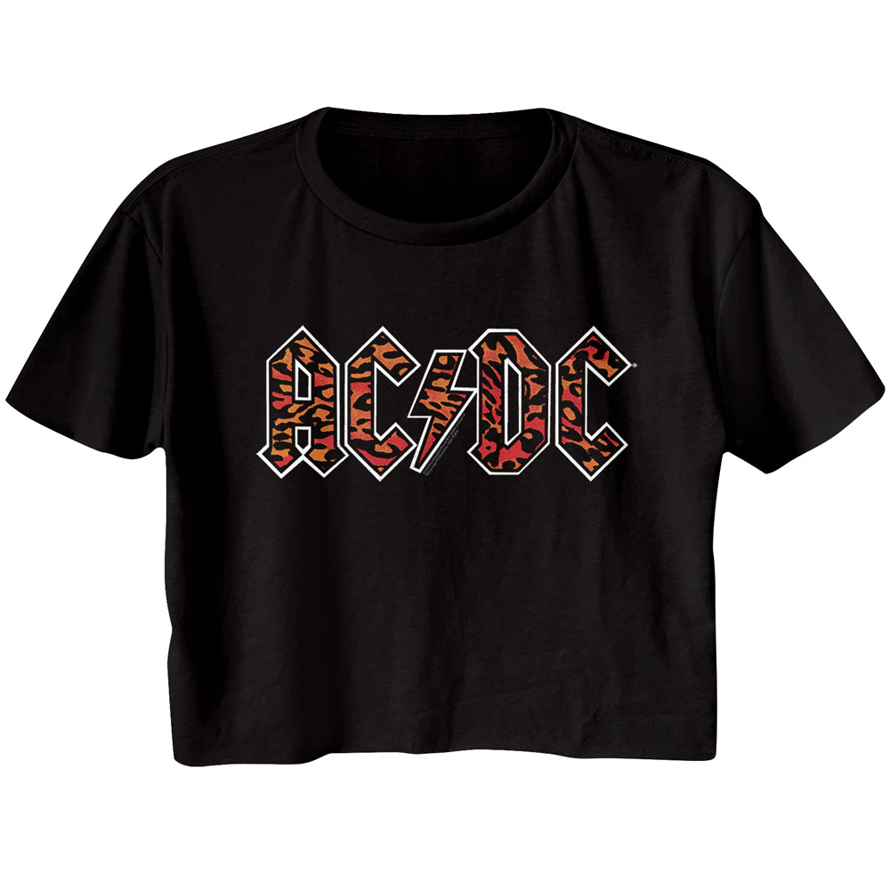 AC/DC Leopard Print Ladies Festical Cali Crop