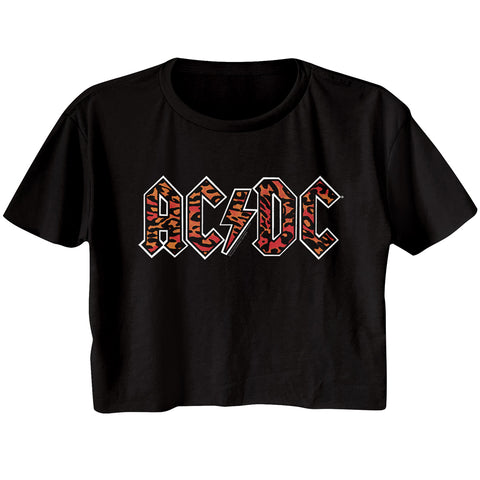 AC/DC Leopard Print Ladies Festical Cali Crop