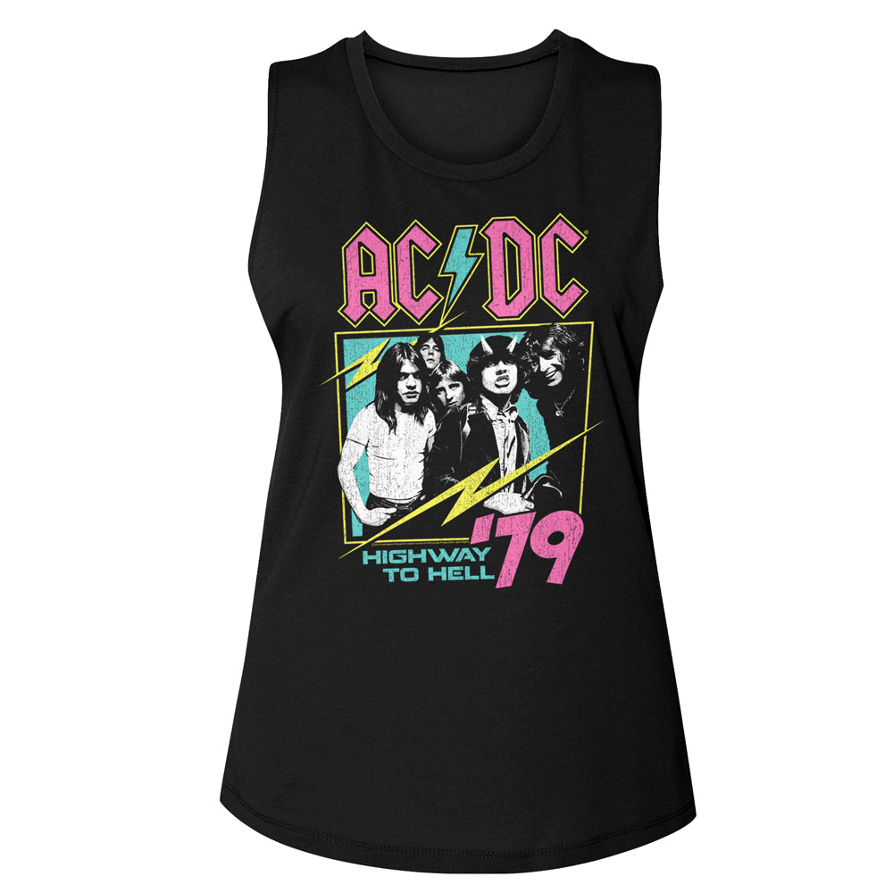 AC/DC Neon Highway Ladies Tank
