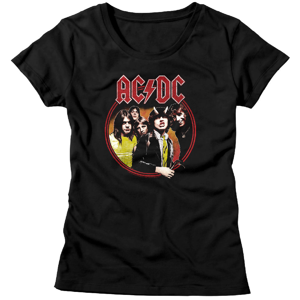 AC/DC Highway To Hell Circle Ladies T-Shirt