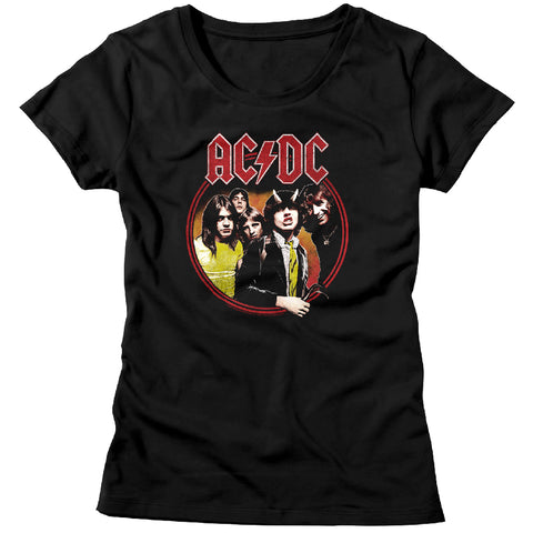 AC/DC Highway To Hell Circle Ladies T-Shirt