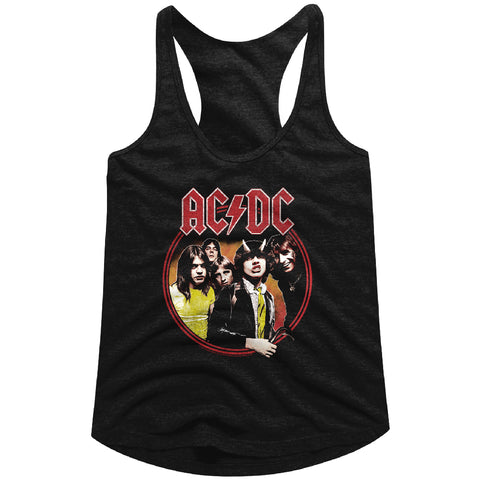 AC/DC Highway To Hell Circle Ladies Racerback