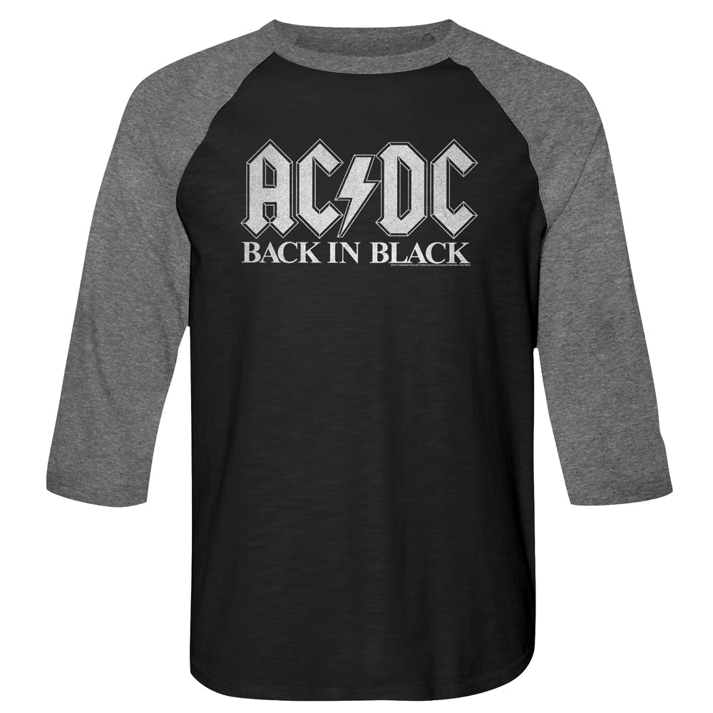 AC/DC Back In Black 2 Adult Raglan