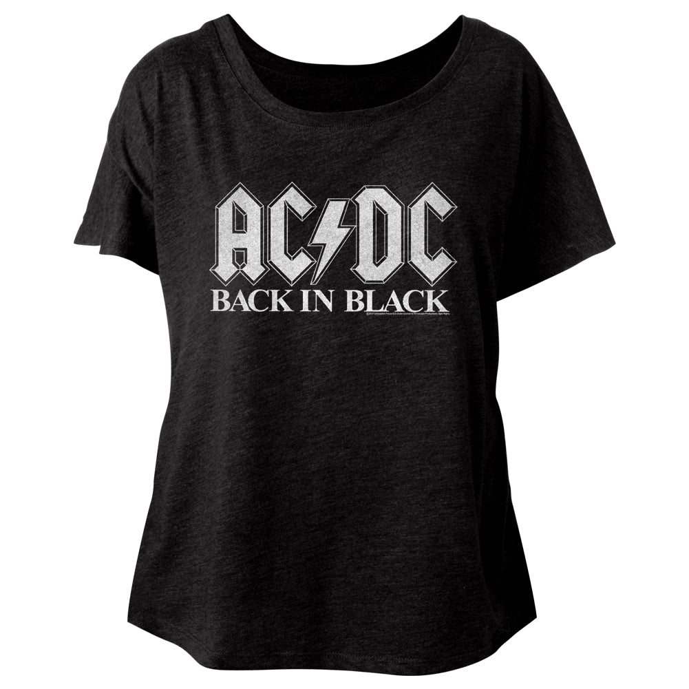AC/DC Back In Black 2 Ladies Dolman