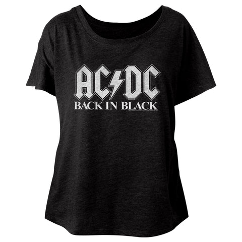 AC/DC Back In Black 2 Ladies Dolman