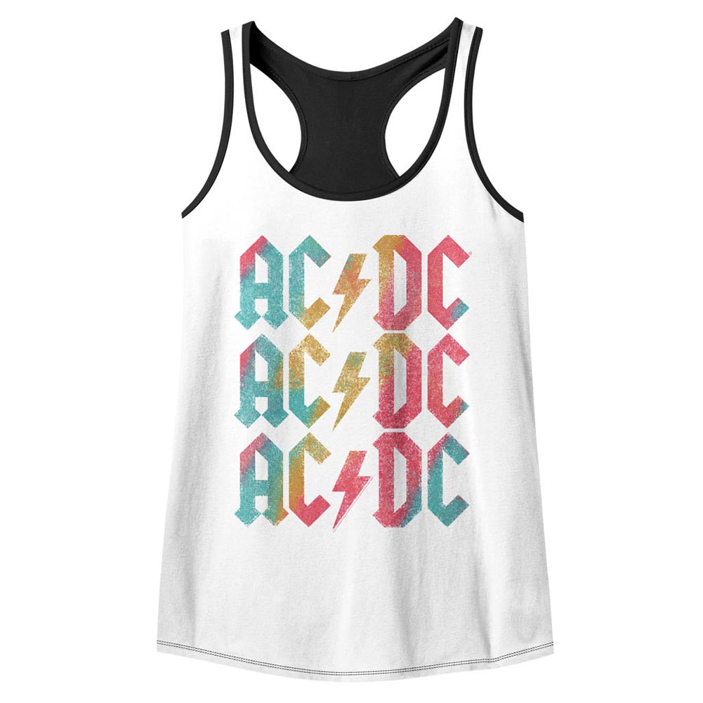 AC/DC Back In Color Ladies Color Block Racerback