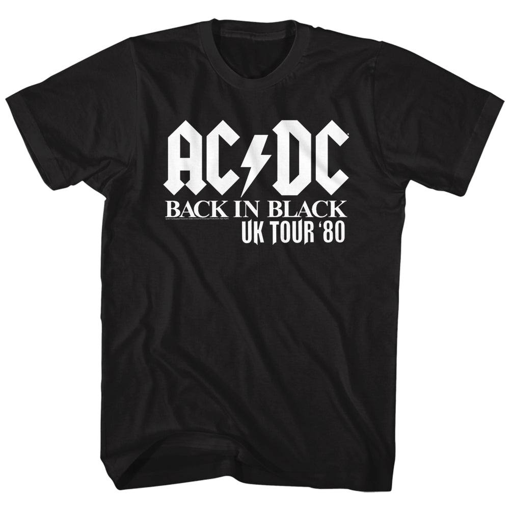 AC/DC Uk Tour Solid White Adult T-Shirt