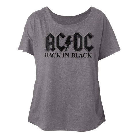 AC/DC Bib In Black Ladies Dolman