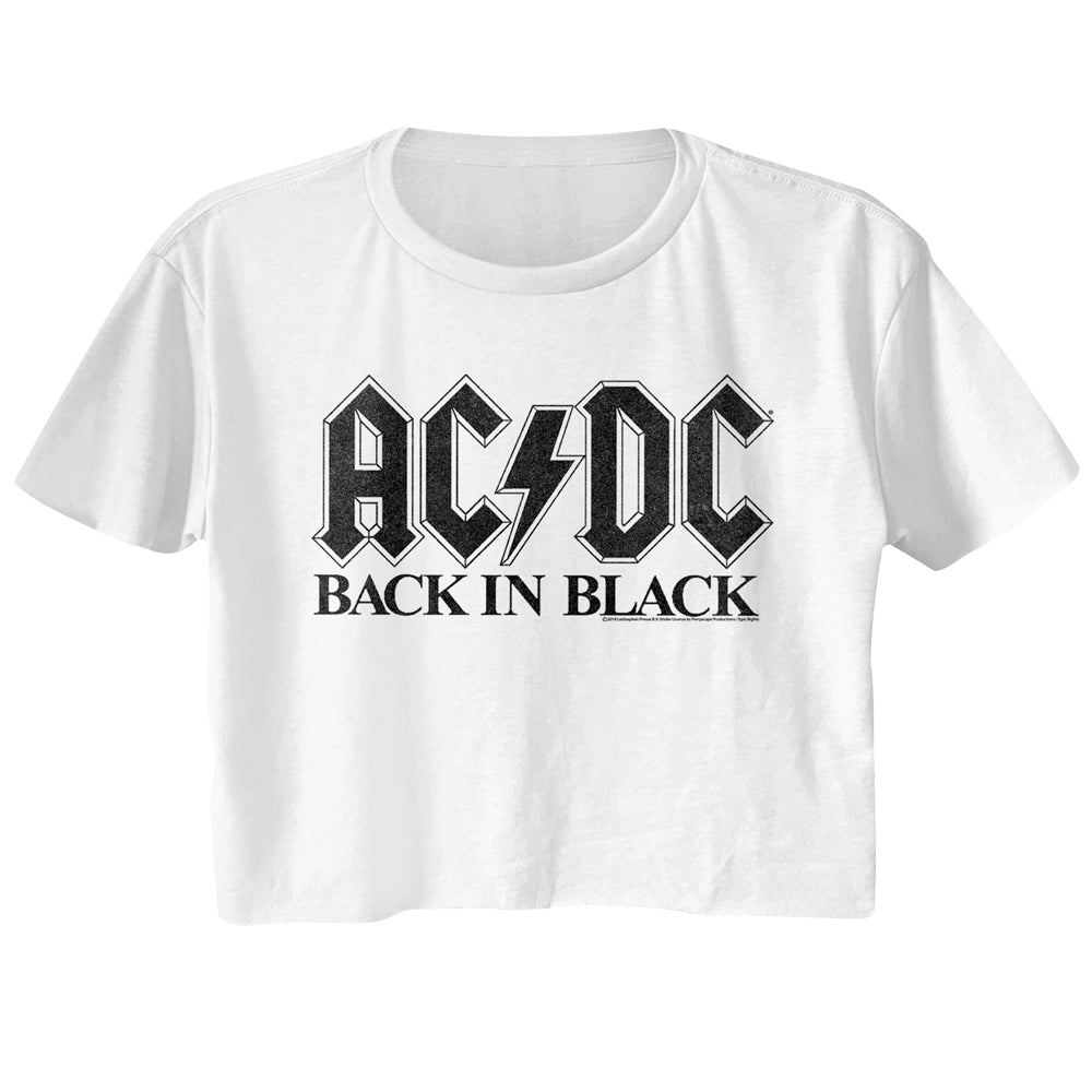 AC/DC Bib In Black Ladies Festical Cali Crop