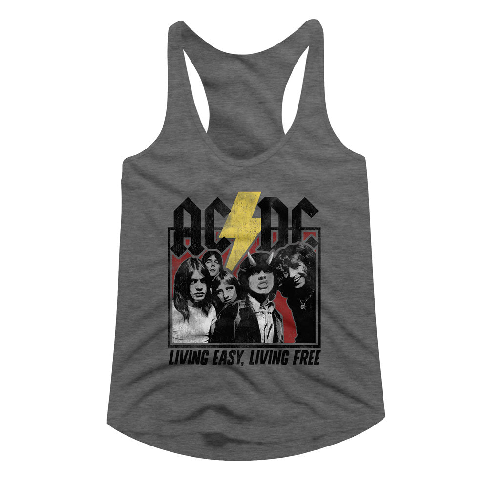 AC/DC Hwy2Hell Lyrics Ladies Racerback