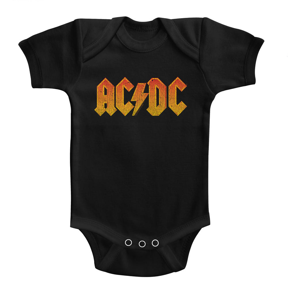 AC/DC Distress Orange Infant Bodysuit