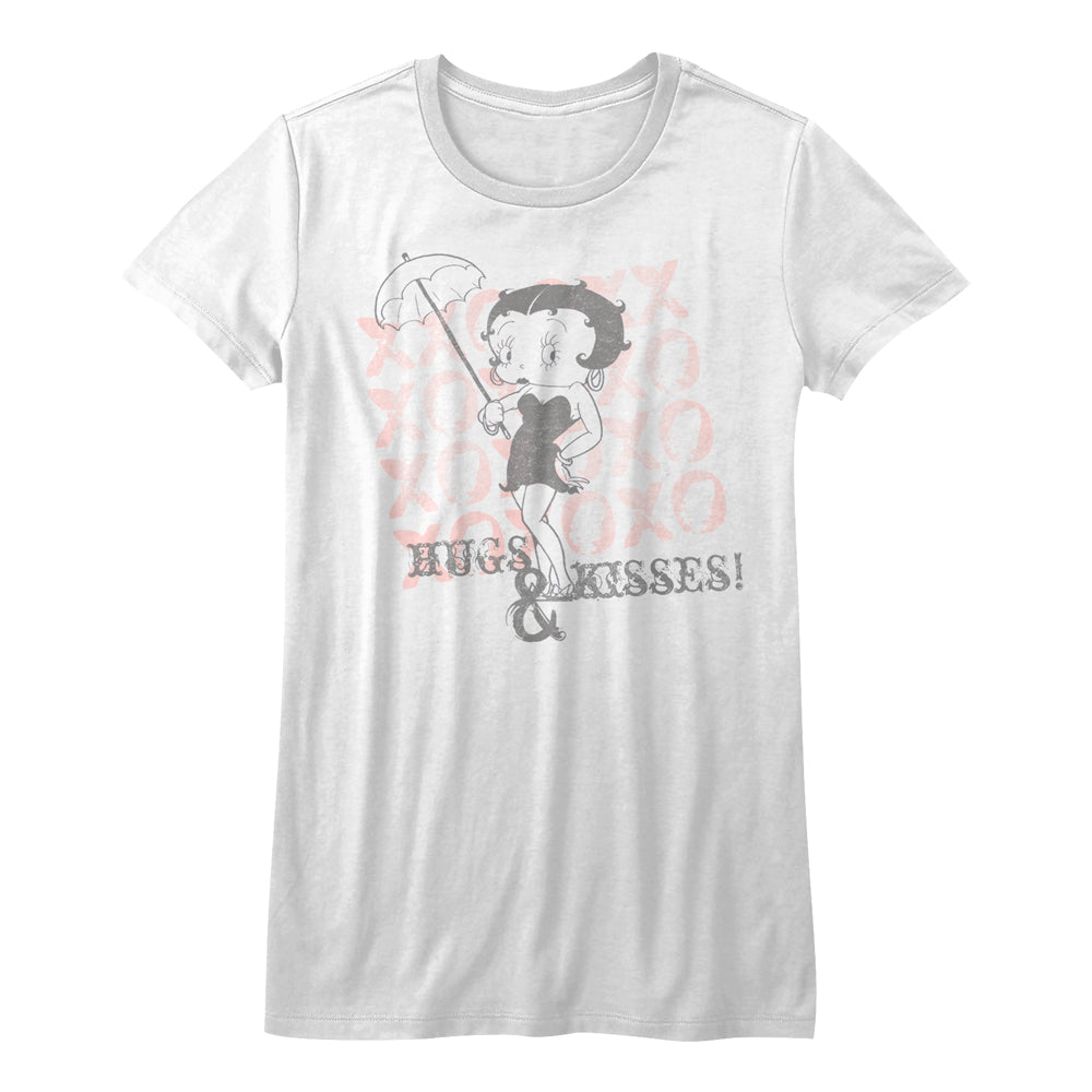 Betty Boop Hugs And Kissess Ladies T-Shirt