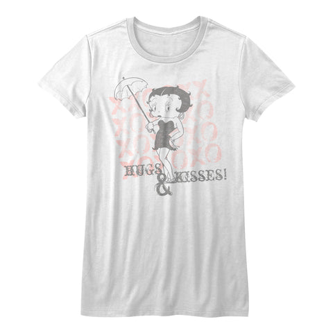 Betty Boop Hugs And Kissess Ladies T-Shirt