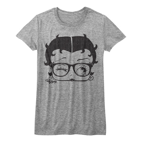 Betty Boop Dorky Dots Juniors T-Shirt