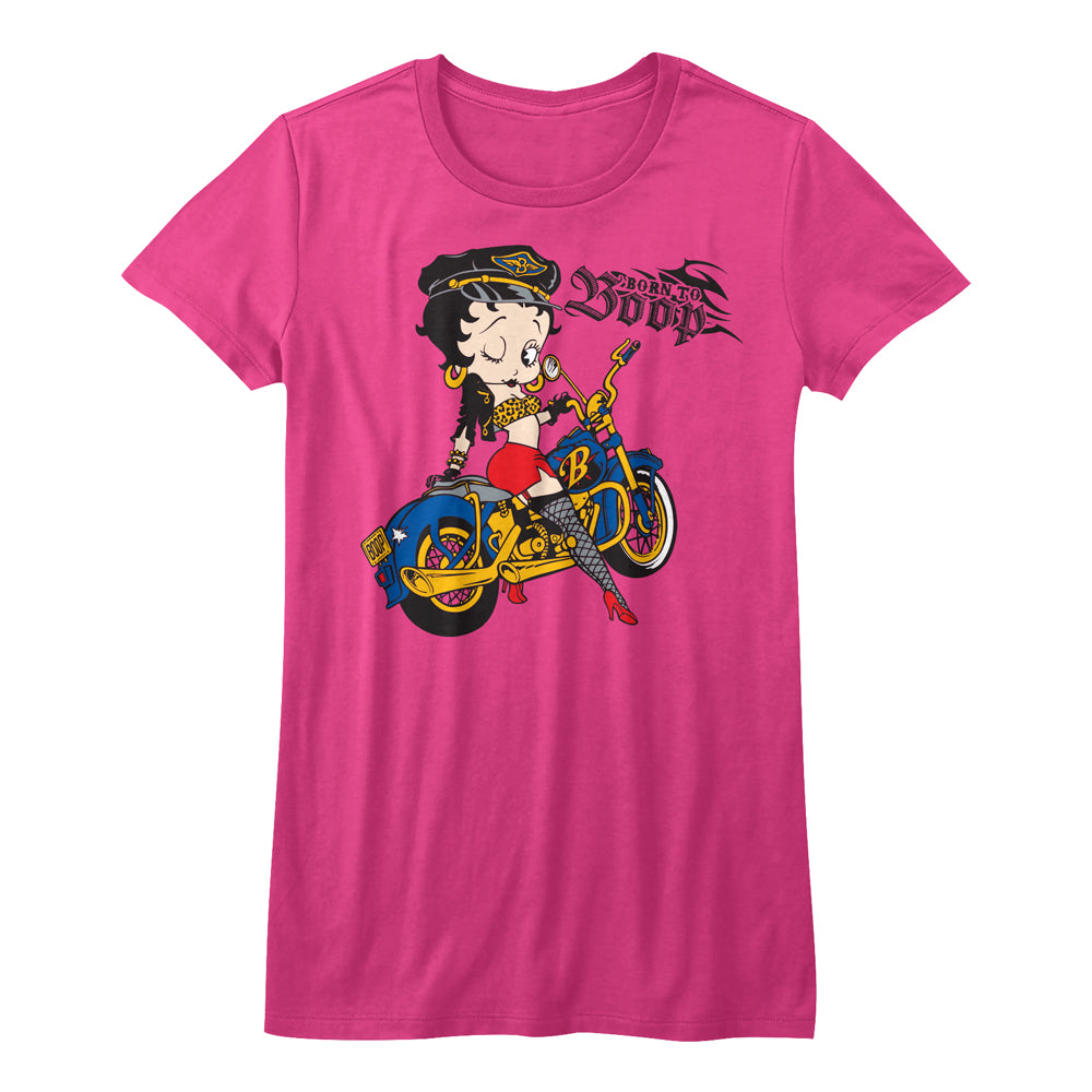 Betty Boop Born To Boop Juniors T-Shirt