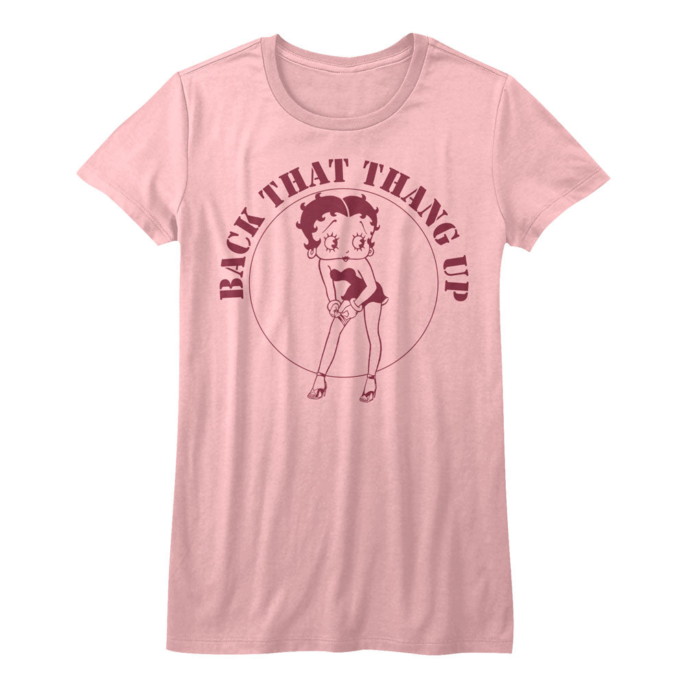 Betty Boop Backin Up Juniors T-Shirt