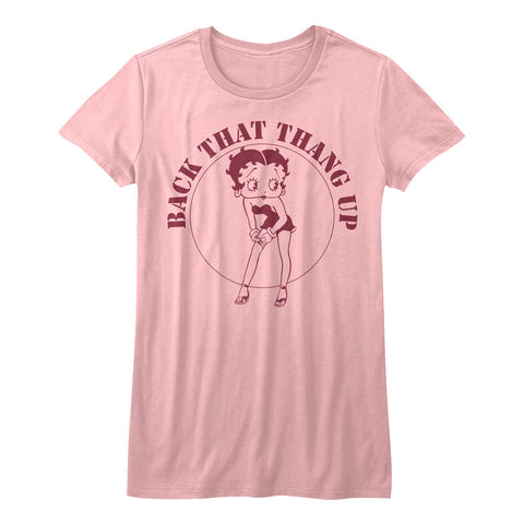Betty Boop Backin Up Juniors T-Shirt