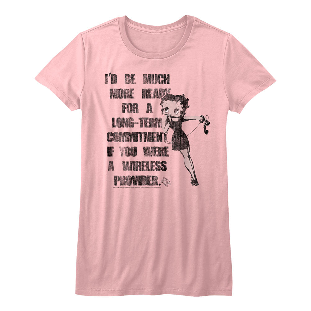 Betty Boop Long Term Commitment Juniors T-Shirt