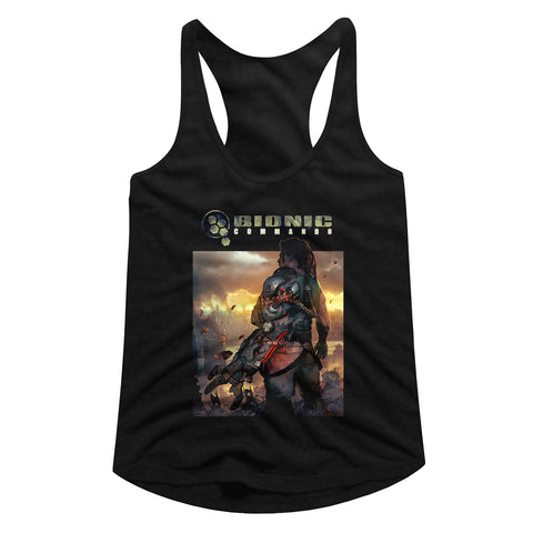 Bionic Commando The World Burn Women's Racerback