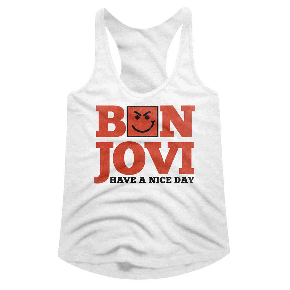 Bon Jovi Have A Nice Day Ladies Racerback