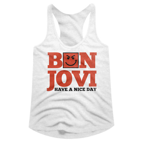 Bon Jovi Have A Nice Day Ladies Racerback