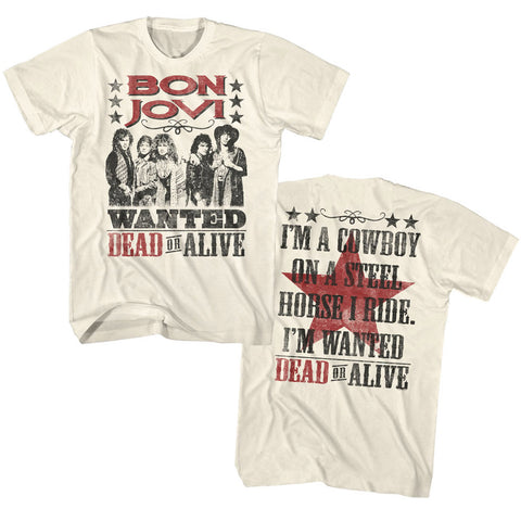 Bon Jovi Dead Or Alive X2 Adult T-Shirt