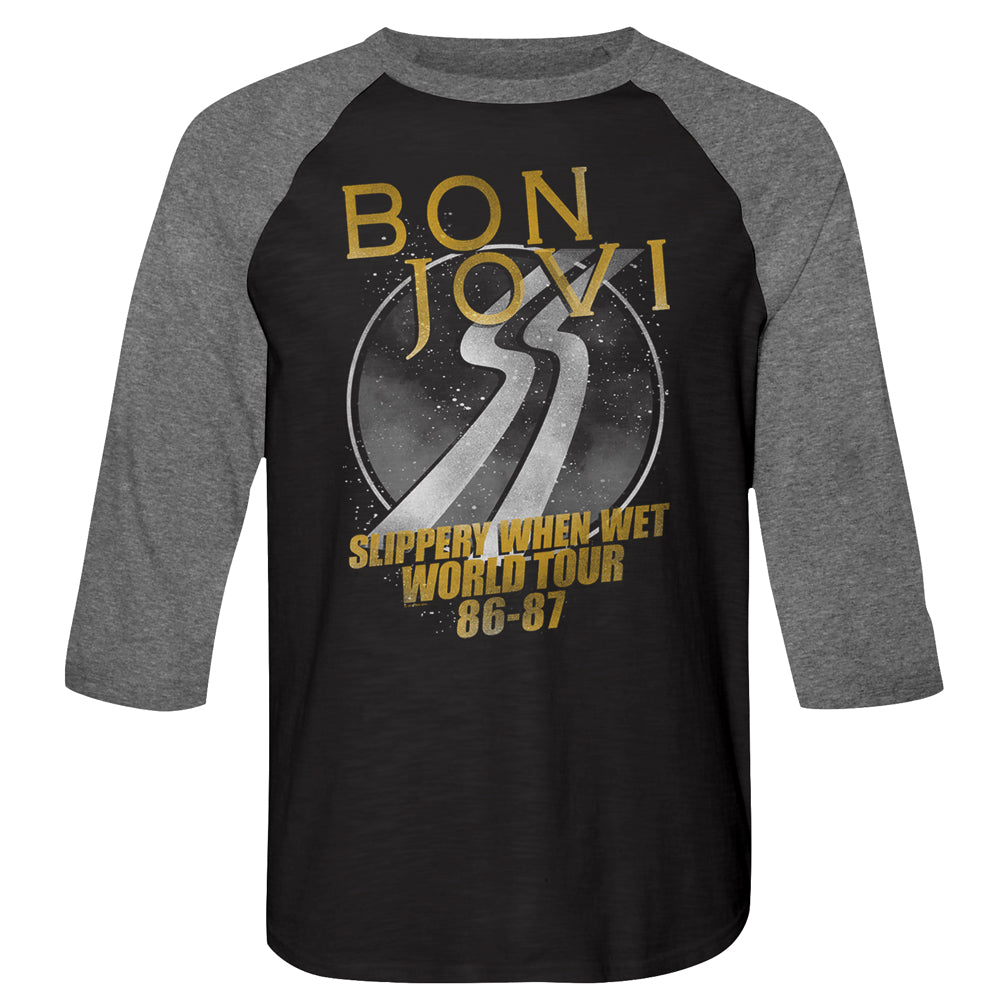 Bon Jovi World Tour Adult Raglan