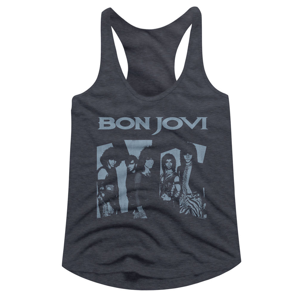 Bon Jovi Bluejovi Ladies Racerback