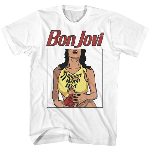 Bon Jovi Slippery When Wet Adult T-Shirt