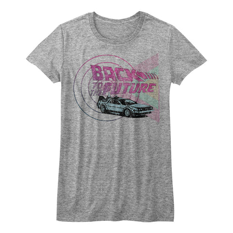 Back To The Future Time Machines And Shapes Juniors T-Shirt