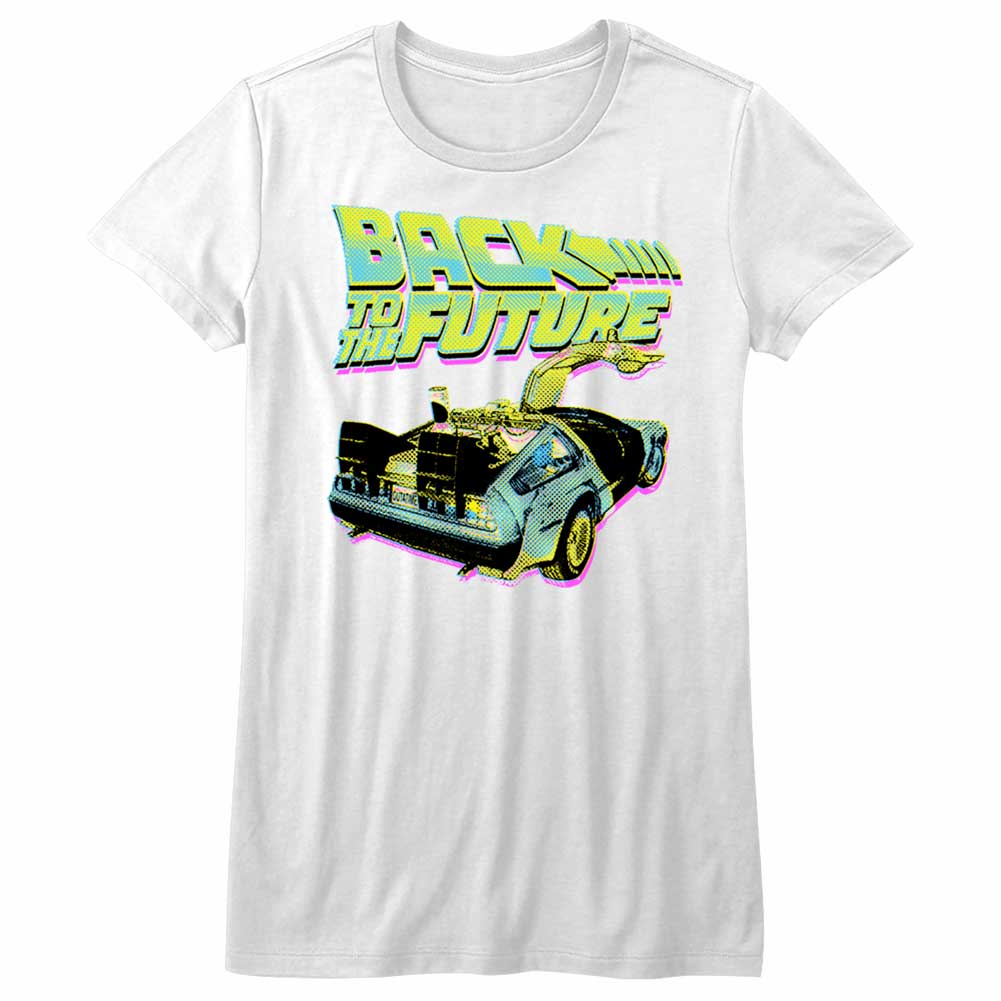 Back To The Future Btf Neon Ladies T-Shirt