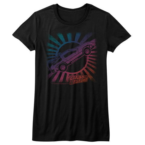 Back To The Future Rainbow Ladies T-Shirt