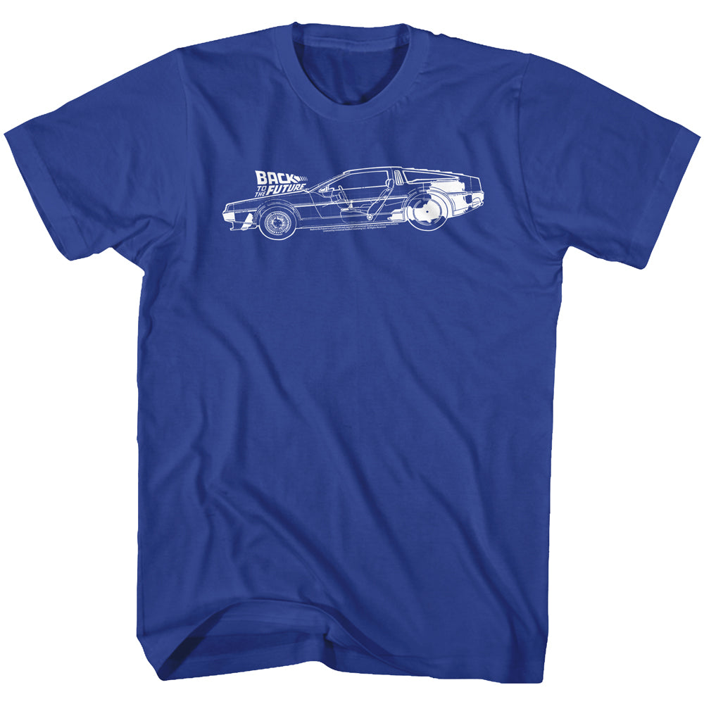 Back To The Future Schematics Men's T-Shirt