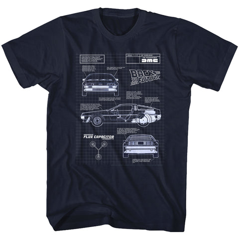 Back To The Future Blueprint Men's T-Shirt