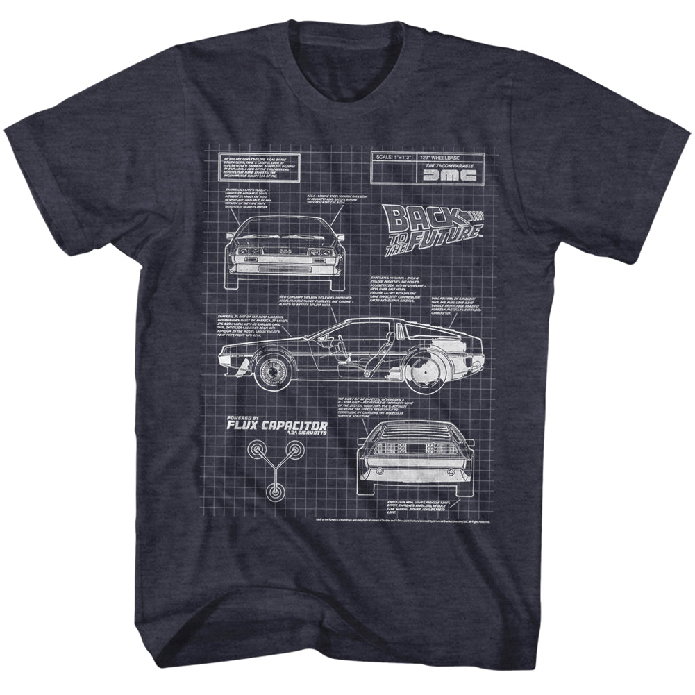 Back To The Future Blueprint 2 Men's T-Shirt