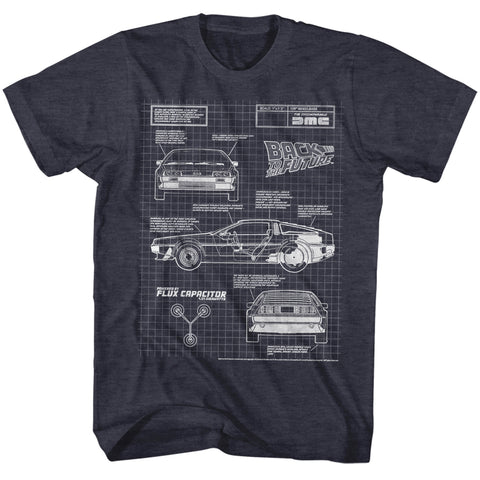 Back To The Future Blueprint 2 Men's T-Shirt