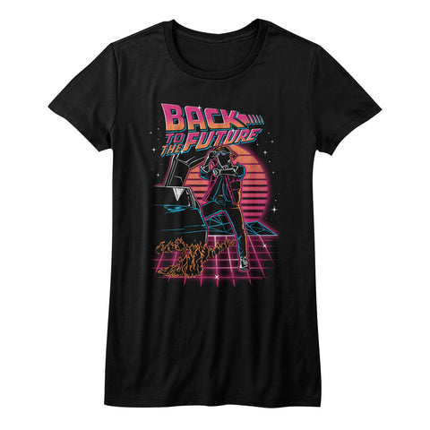 Back To The Future Synthwave Future Ladies T-Shirt