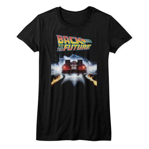 Back To The Future Tail Lights Ladies T-Shirt