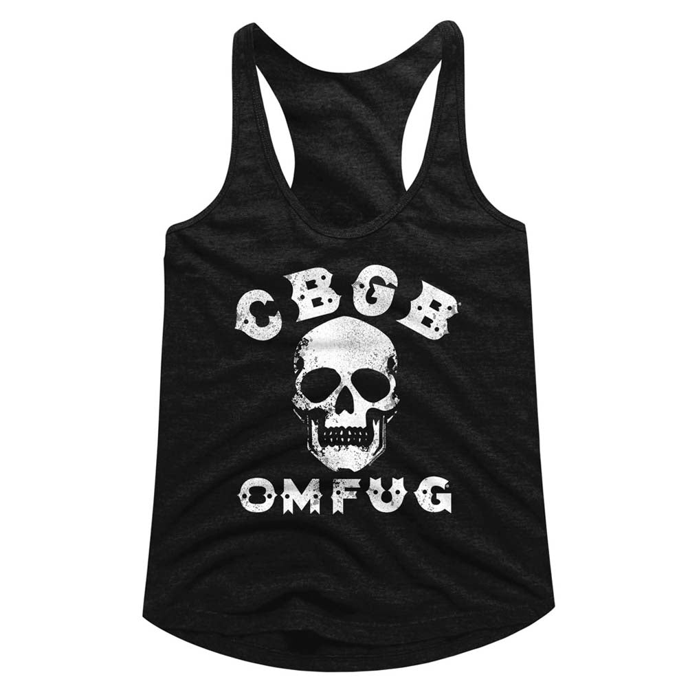 CBGB Skull Ladies Racerback