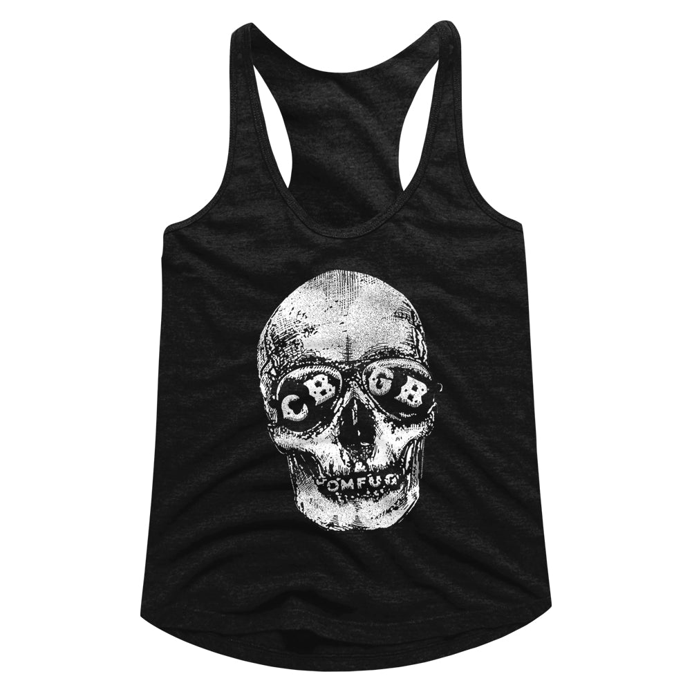 CBGB Skeleton Ladies Racerback