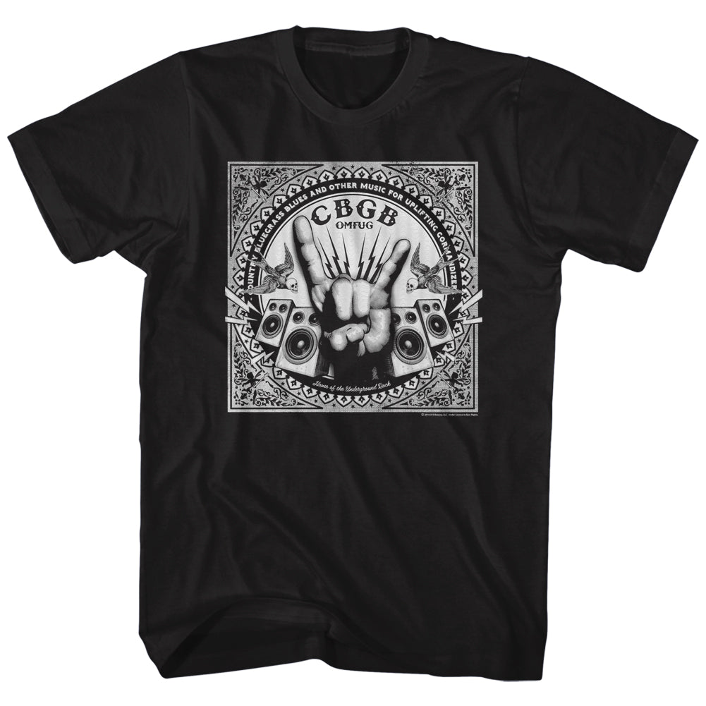 Cbgb Rock Hand Adult T-Shirt