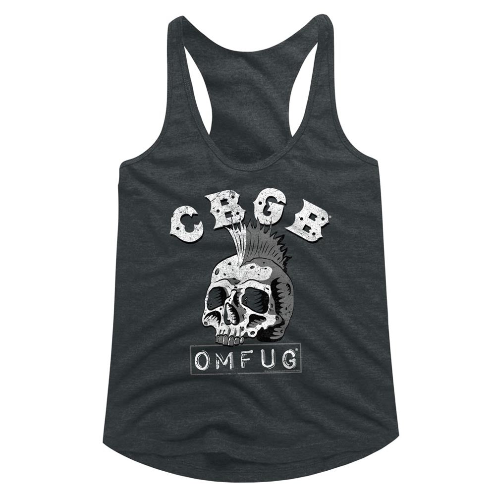 CBGB Dead Mohawk Ladies Racerback