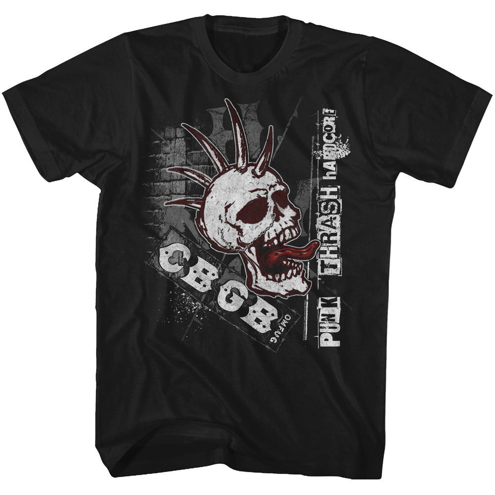 Cbgb Screaming Skull Adult T-Shirt