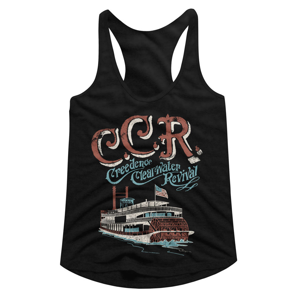 Creedence Clearwater Revival Riverboat Ladies Racerback