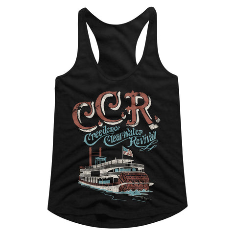 Creedence Clearwater Revival Riverboat Ladies Racerback
