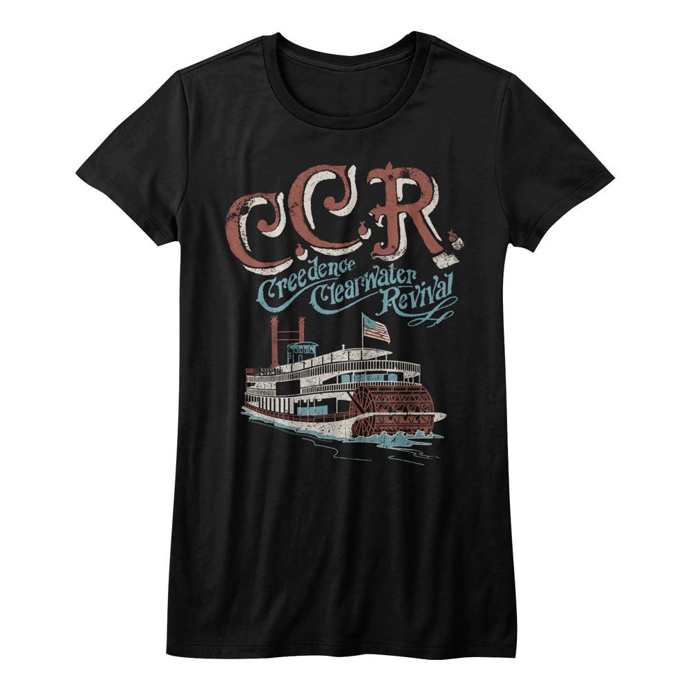Creedence Clearwater Revival Riverboat Ladies T-Shirt