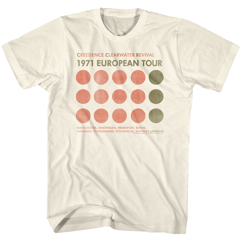 Creedence Clearwater Revival European Tour Adult T-Shirt