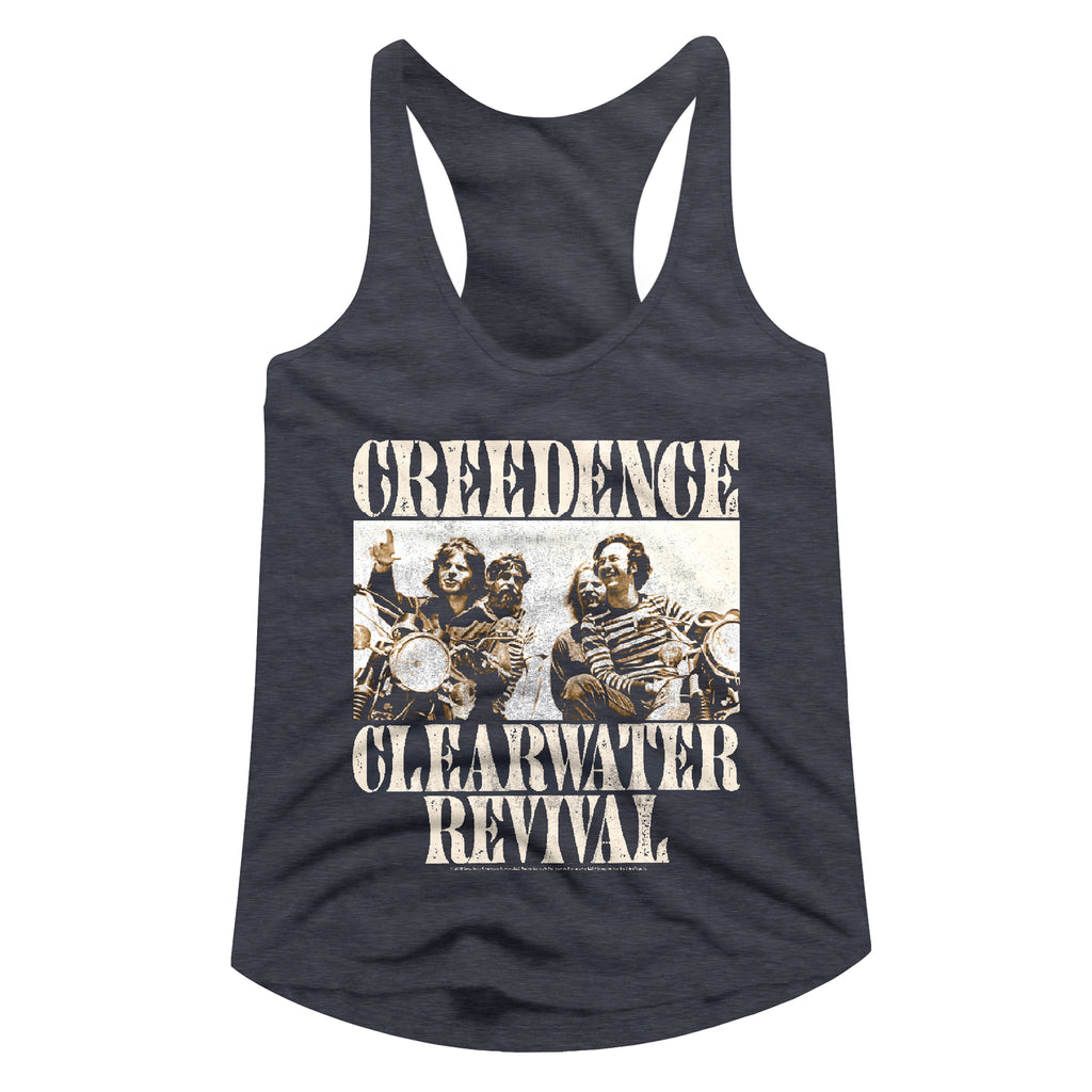 Creedence Clearwater Revival Bikes Photo Ladies Racerback