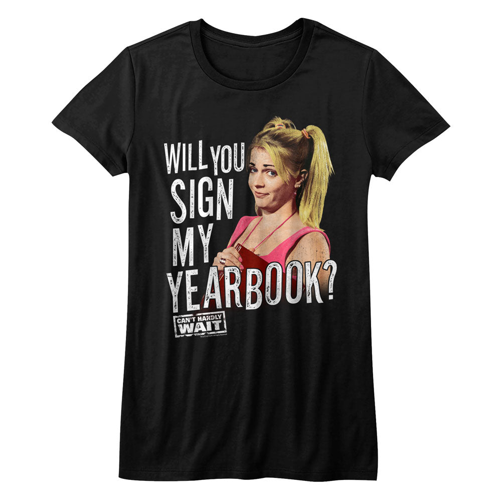 Cant Hardly Wait Yearbook Girl Ladies T-Shirt
