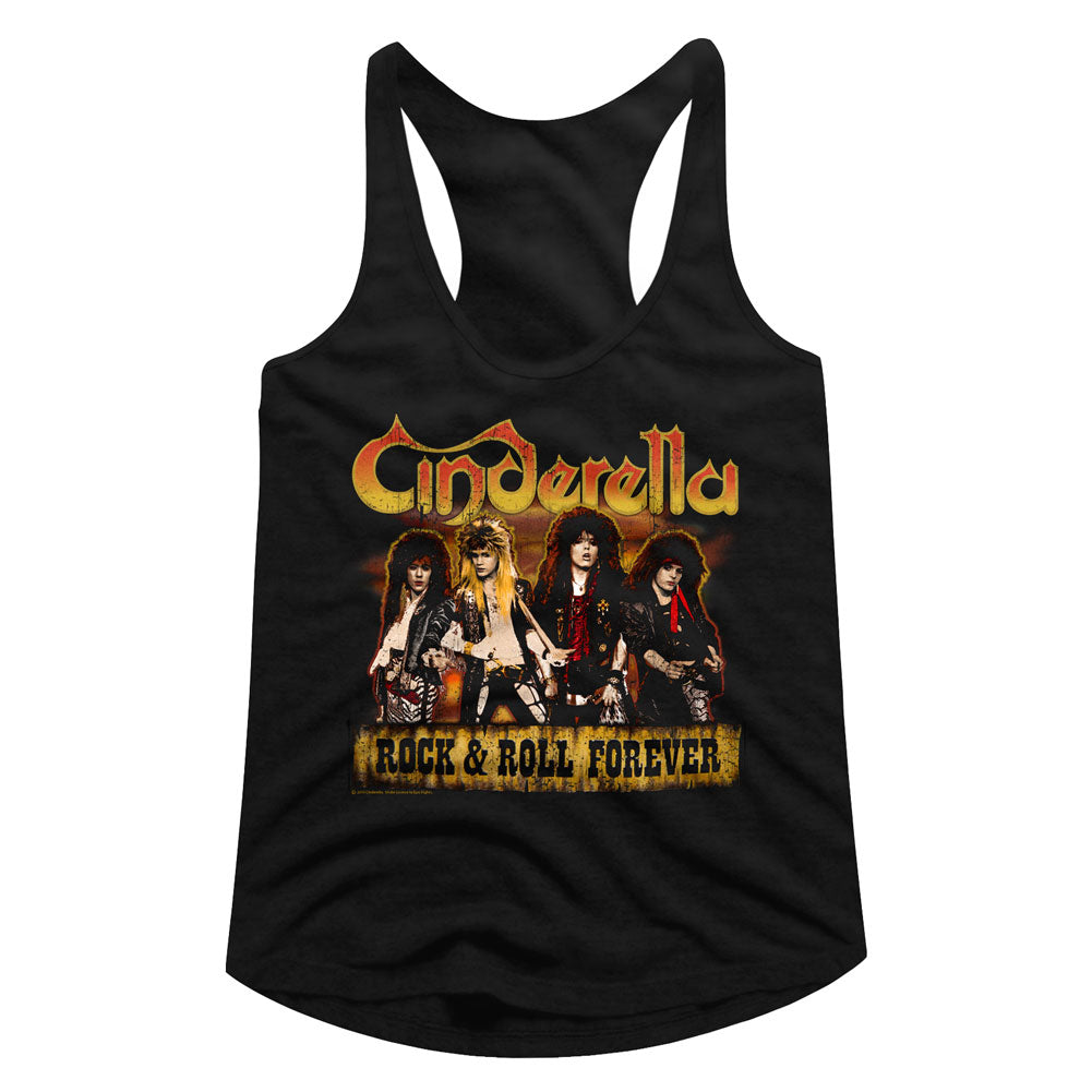 Cinderella Dudes Forever Ladies Racerback